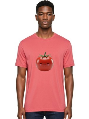 Sad-Tomato Mens Graphic Tee, 100% Cotton, Casual Summer Wear