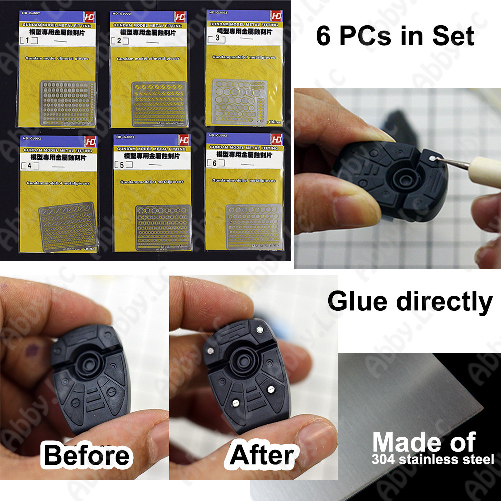 for RG HG 1/144 MG 1/100 PG 1/60 Model 6PCs Etch Sheet Metal Details Add-on Part