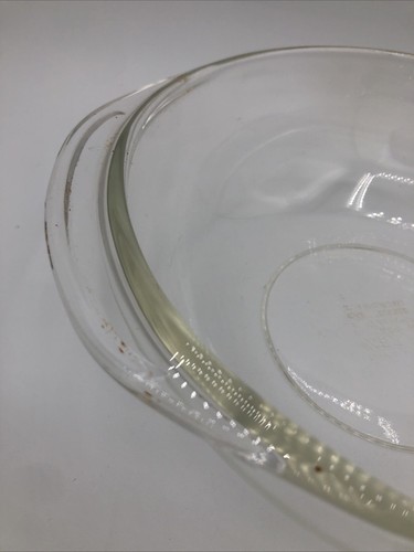 PYREX 024 Clear Glass 2 Qt Round Casserole Dish With Original 684 C Lid Vintage - Picture 3 of 6