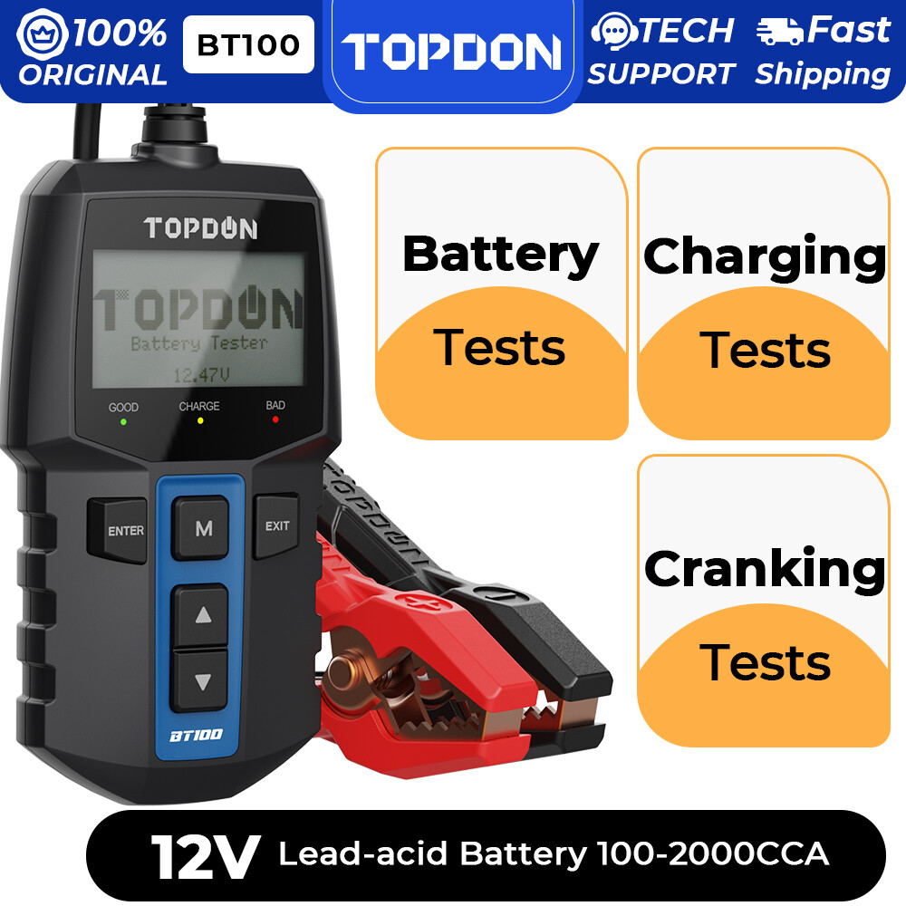 Foxwell Bt100 Pro 12v Car Battery Tester Analyzer 1100 CCA for Flooded