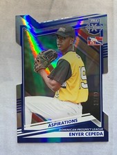 2022 Elite Extra Edition Blue Aspirations Die-cut Enyer Cepeda /81 #174