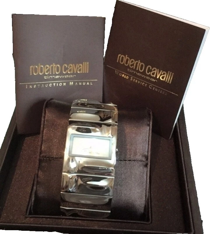 Roberto Cavalli Stainless Steel Silver Band Wristwatches
