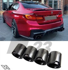 CARBON FIBRE PERFORMANCE BLACK EXHAUST TIPS BMW M F90 M5 F91 F92 M8