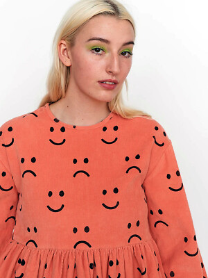 New Lazy Oaf Happy Sad Smock Dress Size UK 6 | eBay