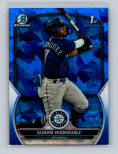 2023 Bowman Chrome Sapphire 1st Edryn Rodriguez #BCP-185 Seattle Mariners