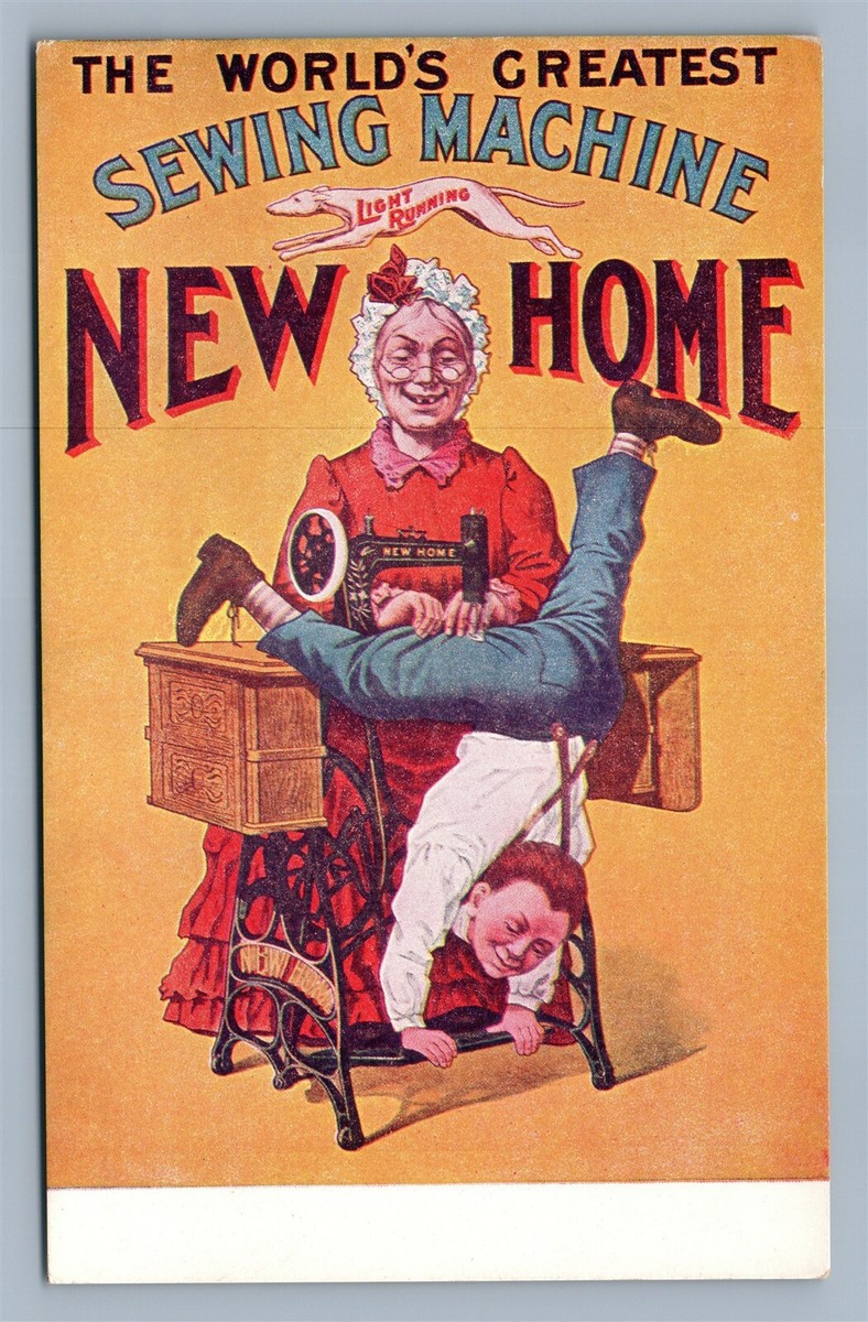 WORLD'S GREATEST NEW HOME SEWING MACHINE CO ADVERTISING ANTIQUE