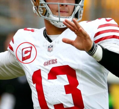 2023 SF 49ers Brock Purdy QB 1-⭐-Star Iron-on Red WHITE C-PATCH UK