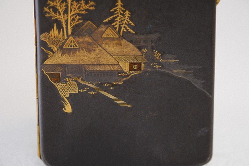 Meiji Komai style Japanese cigarette case With Gold and Silver Inlay 6X3" NICE - Picture 2 of 17