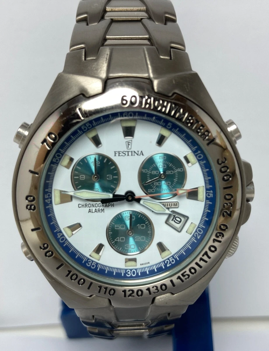 FESTINA Montre chronographe multifonction WR100 pour homme Cadran bleu  vintage enregistré 16011 V Voir Détails de l'article et En savoir plus sur  cet article -  France