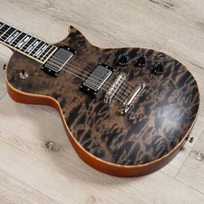 Esp Usa Eclipse Guitar, Quilted Maple Top, Emg 57 / 66 Pickups, See Thru Black