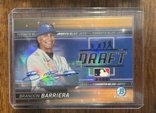 2022 Bowman Chrome Brandon Barriera Blue Jays Draft Night Orange Refractor /25