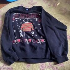 Freddy Krueger nightmare before Elm Street sweatshirt Christmas large