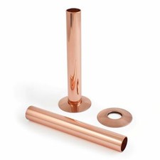 130mm Radiator Pipe Covers and Collar Set | Foundry (13 Finishes)