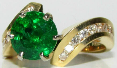 Echtschmuck-Ringe aus Edelstein Smaragd Smaragd