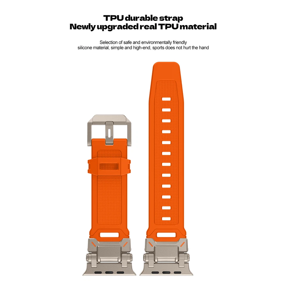 For Apple Watch Band Ultra 2 49mm Soft Rubber Strap 9 8 7 6 45/44/42mm Bracelet - Image 4 of 4