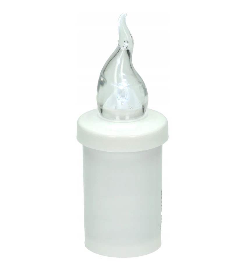 LUMINO LED BIANCO A BATTERIA X CIMITERO lume votivo luce candela cero lampadina
