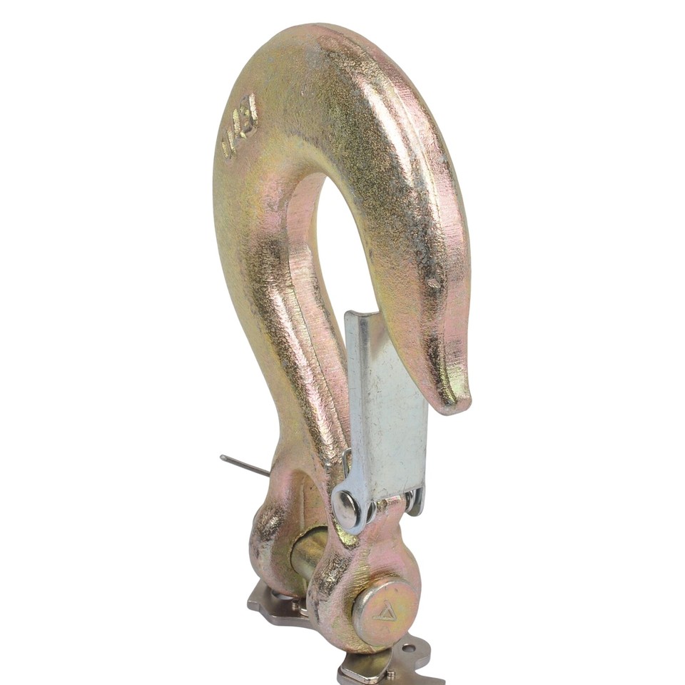 (2) G70 3/8 Clevis Slip Hooks W/Latch Tow Chain Flatbed Truck Trailer Tie Down - Foto 6