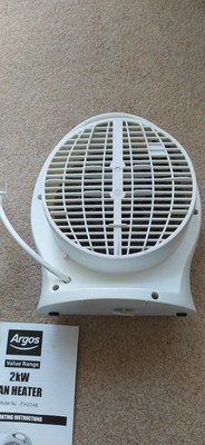 Fan Heater/Argos 2KW 2000W Portable Heater/Adj.Termostat/Cool/Warm/Hot  Setting | eBay