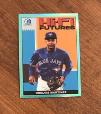 Orelvis Martinez 2022 Bowman Chrome Hi Fi Futures Aqua Refractor Blue Jays /125