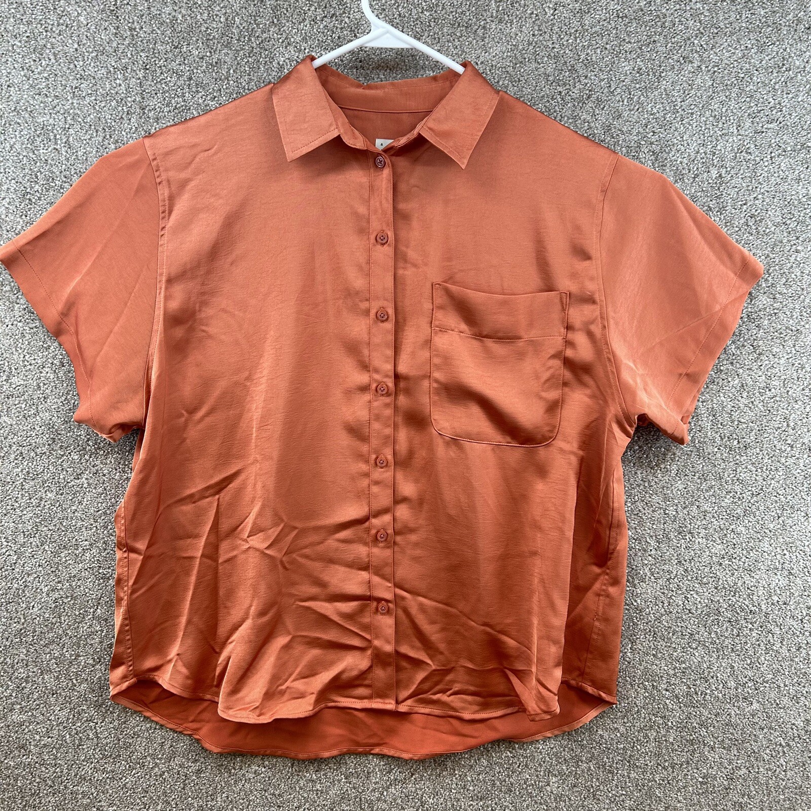 orange button up