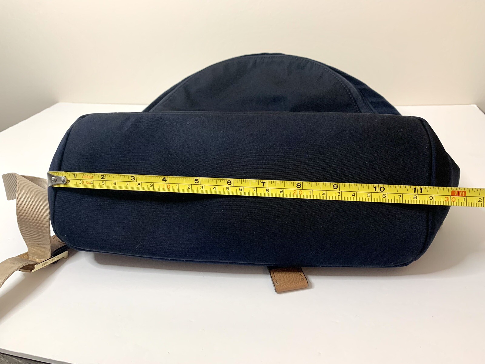 Michael Kors Large Women&rsquo;s Backpack, Navy Blue w/ Gold & Tan Accents