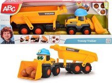 Dickie Toys ABC - Bagger-Fahrzeug Tracey Trailer (65 cm) für Kinder ab 1 Jahr