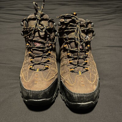 Men’s Skechers Delleker Lakehead Leather Steel Toe Work Boots Size US  Brown