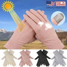 Breathable Womens Gloves Sun Protection Full Finger Anti-UV Ultra-Thin Gloves US