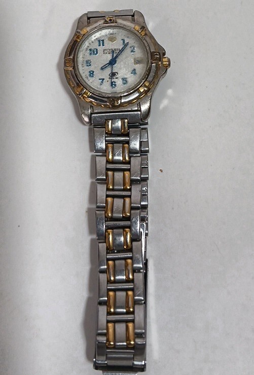 Vintage Fossil Blue Women\'s Quartz Watch w/ Date Ladies Fossil Blue 100 Meter Silver Tone Watch - Etsy main image 4