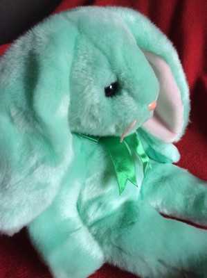 green bunny beanie baby