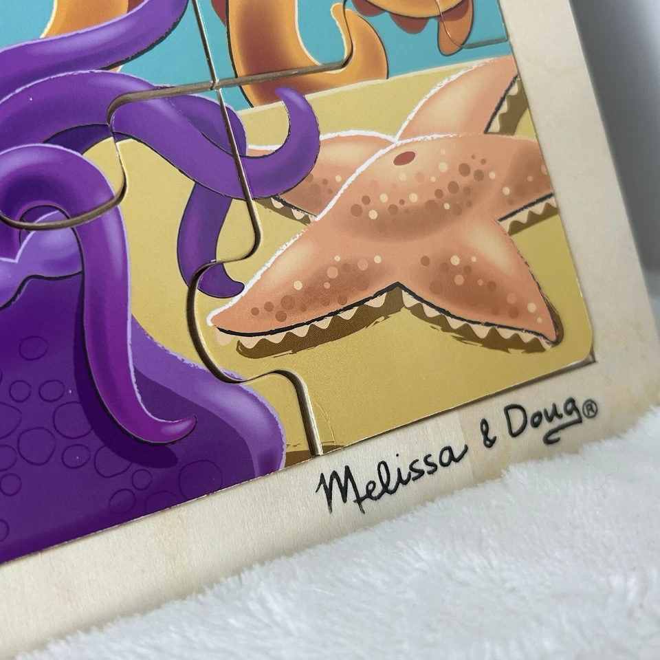 Rompecabezas de madera Melissa & Doug Fresh Start Fish Of The Sea 24 piezas edades 3+ Foto 2 de 4