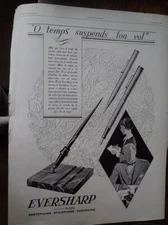 EVERSHARP pen holder + heating IDEAL CLASSIC advertising paper ILLUSTRATION 1928