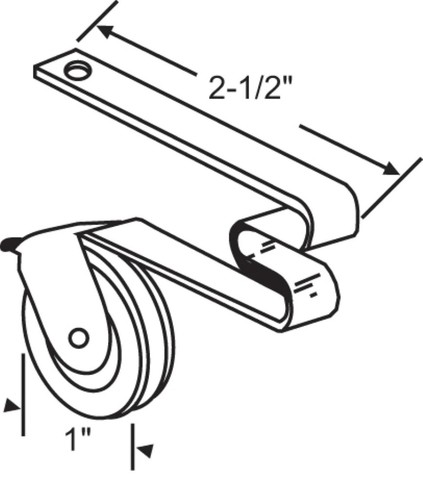 M-Shaped Screen Door Roller | Nylon or Steel Wheel | Patio Repair ( 2 Packs ) - Picture 2 of 14
