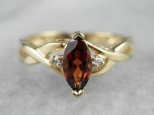 2Ct Marquise Cut Red Garnet Wonderful Engagement Ring 14K Yellow Gold Plated