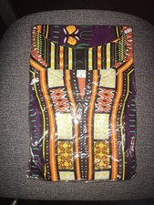 African Print Unisex Dashiki Shirt, Purple