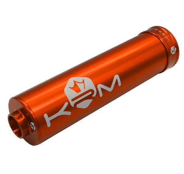 Silencieux KRM Alu 50 Orange pour Échappement de Mécaboîte AM6 et Derbi