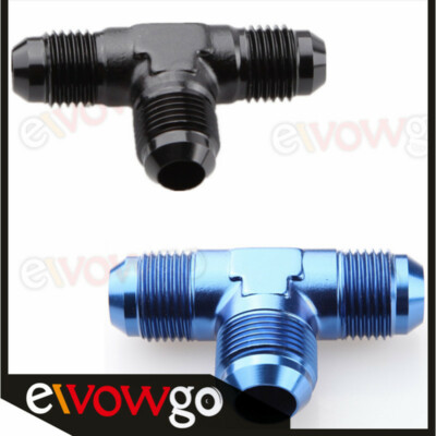 3AN 4AN 6AN 8AN 10AN 12AN Male Flare Union Tee TPiece Fitting Adapter Black/Blue