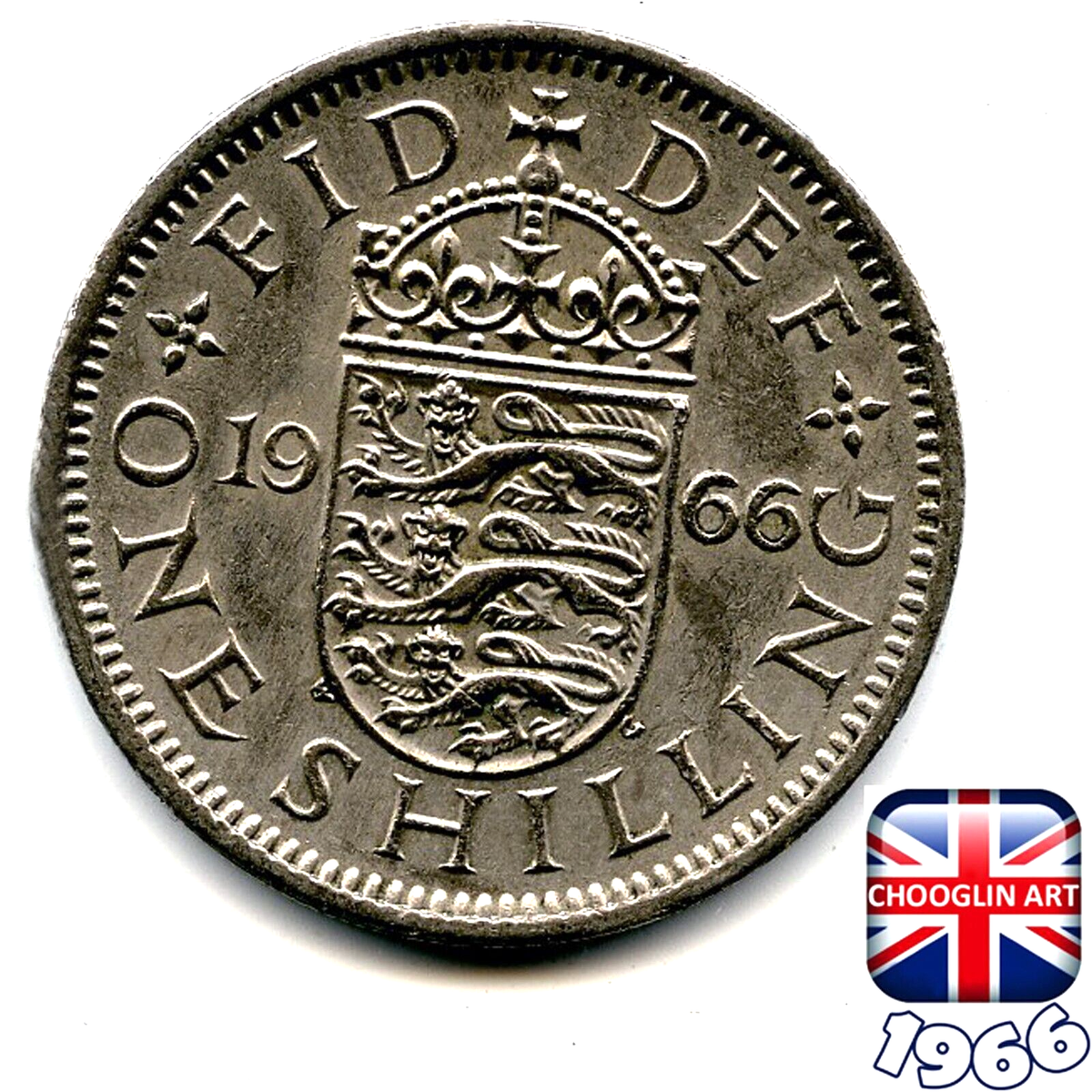 An ENGLISH 1966 ELIZABETH II ONE SHILLING 1s COIN, 60 Years Old! | eBay UK
