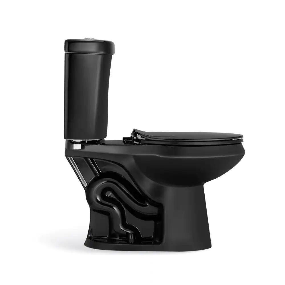 Glacier Bay Dual Flush Elongated Toilet High Efficiency 1.1 GPF/1.6 GPF Black 732291231657 eBay