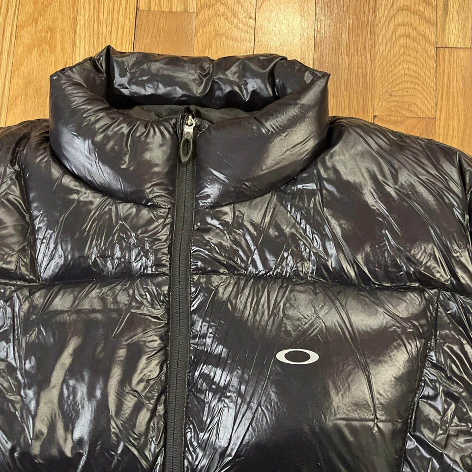 Rare Vintage 2008 #51555 Oakley Duck Down Puffer Jacket Black Excellent Medium - Image 4 of 4