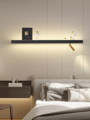 LED Long Shelf Wall Mounted Lamp Bedside Reading Light Fixture