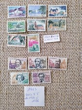2 séries de timbres de 1961 et 1963 de 1311 à 1318 et 1382 à 1386 
