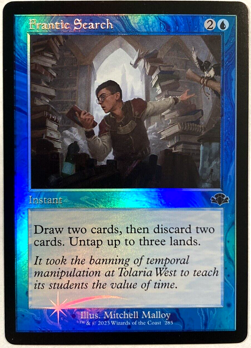 MTG Frantic Search *RETRO FRAME FOIL* Dominaria Remastered
