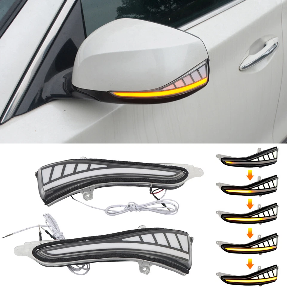 Luz de espejo LED para Infiniti QX30 Q50 Q60 Q70 2016-2019 señales de giro secuenciales Foto 2 de 4