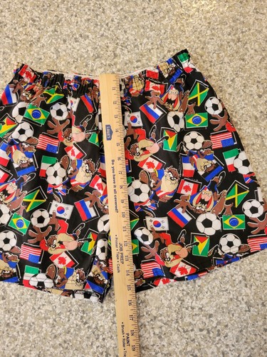 Vintage 1990's Looney Tunes Soccer Taz Boxers Shorts - See Pictures- Too Cool! - Picture 5 of 7