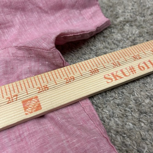 Brooks Brothers Baird McNutt Linen Shirt Mens 2XL Pink Short Sleeve Button Down - Picture 5 of 8