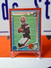 Nfl Panini Trading Cards Shedeur Sanders 2025 RED WAVE Donruss #306 RC, Browns
