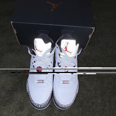 Jordan Air Jordan Son of Mars Low White Cement Gym Red Black 580603-101