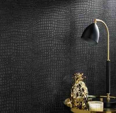 32-659 Superfresco Easy Crocodile Black Wallpaper