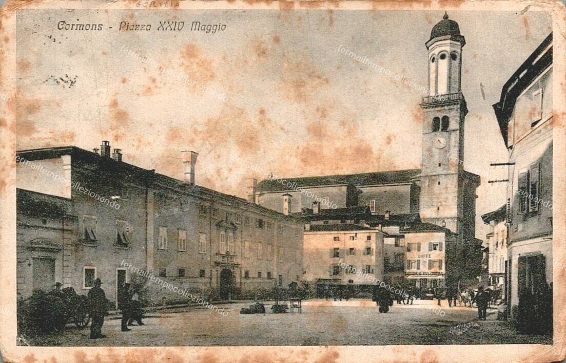 ep501 cartolina cormons,piazza XXIV maggio,provincia di gorizia